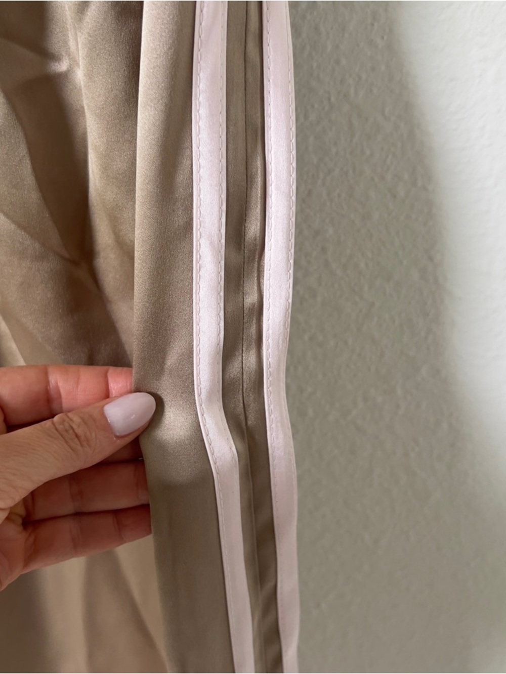 DONNI The Silk Stripe Crop Pull-on Pants In Brown - Tan / Pink - XS - NWT - Picture 7 of 8